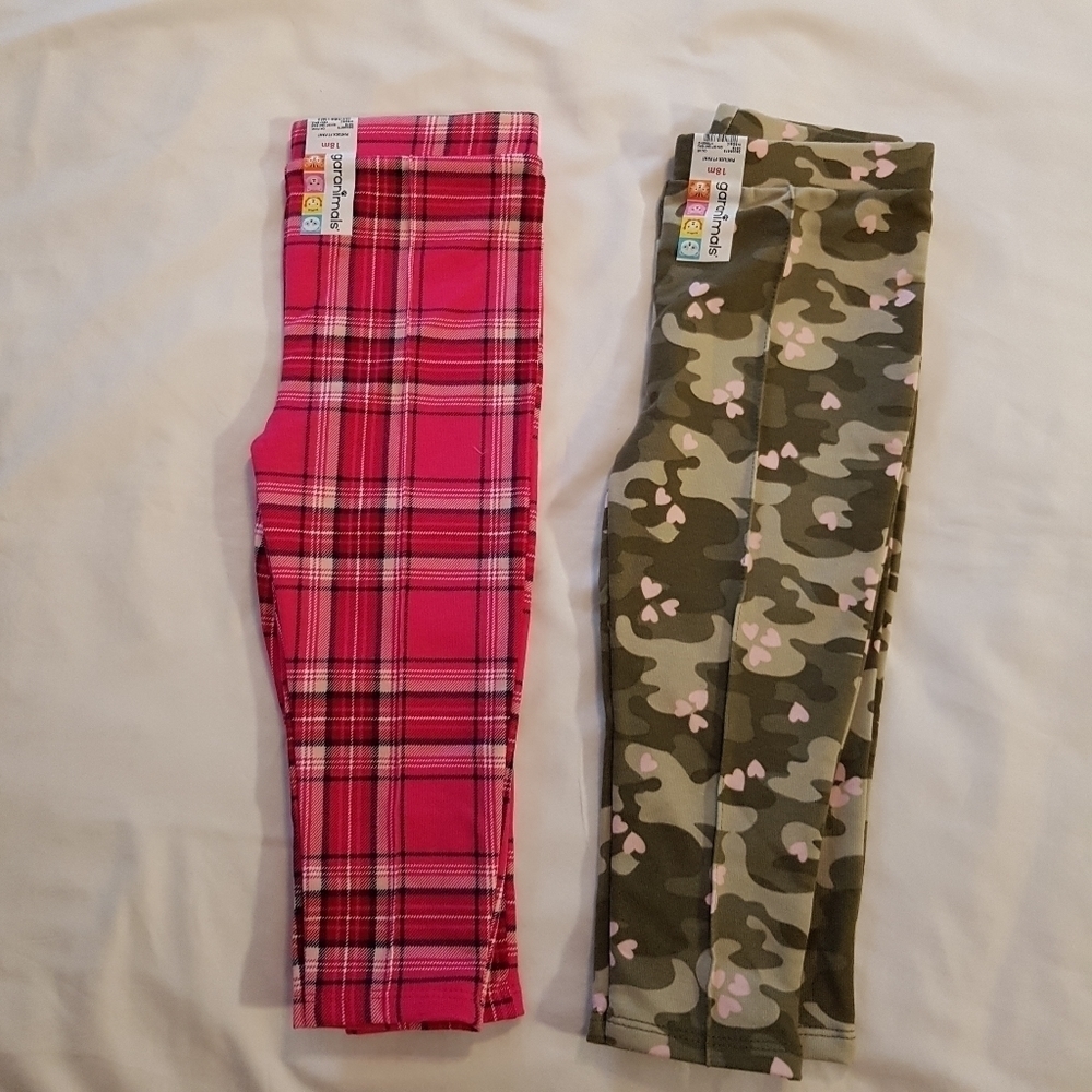 Garanimals girls 18 months pull on pants 2 pairs new